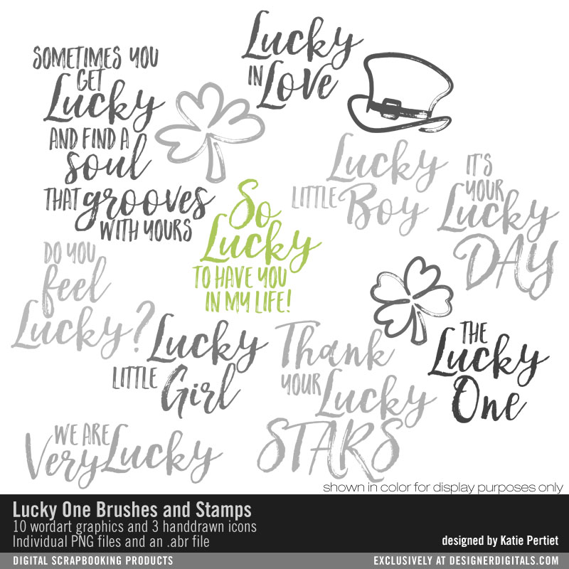 Lucky Ones Digital Stamps by Katie Pertiet