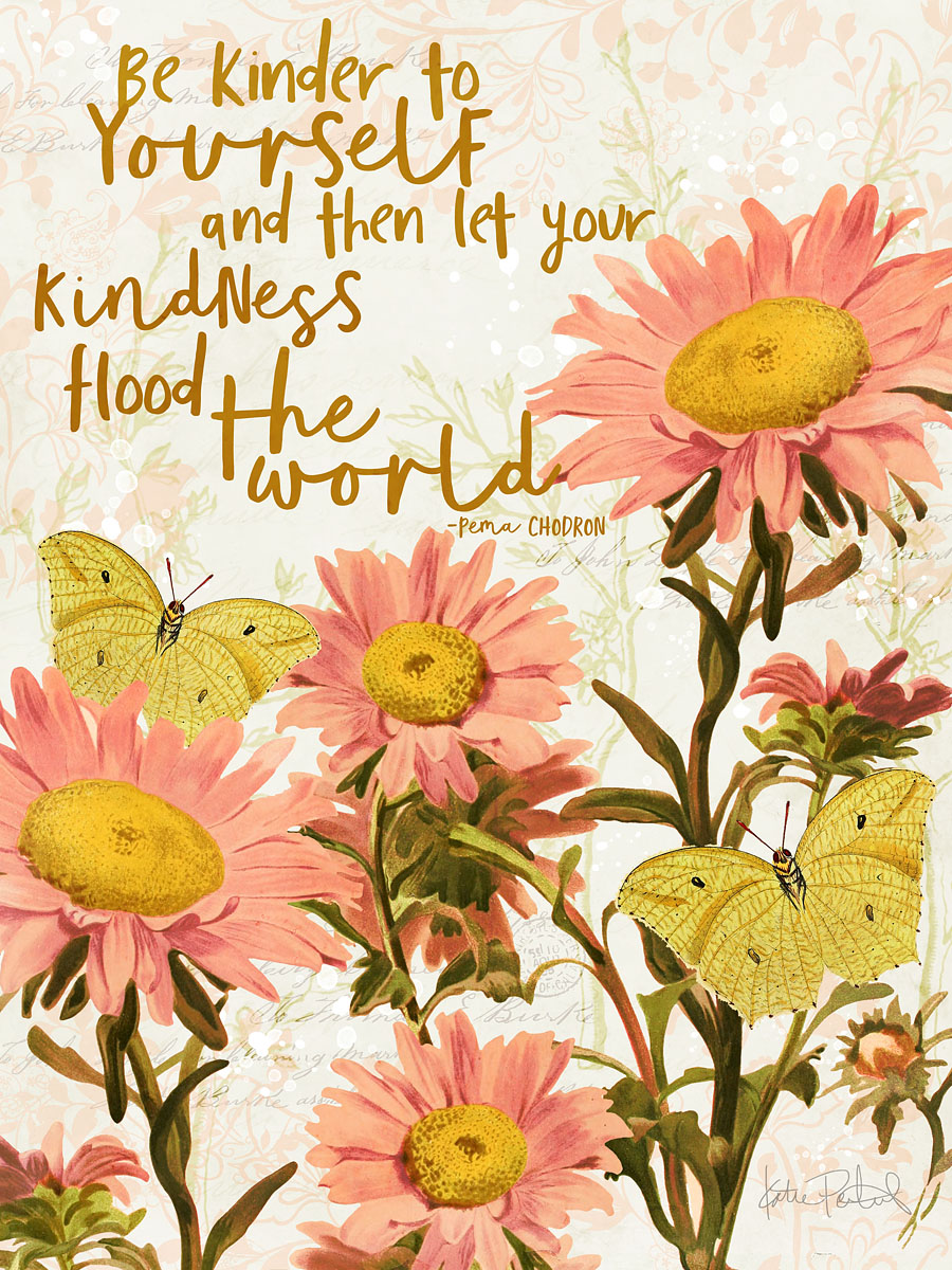 free 3x4 printable vintage botanical quote card for project life