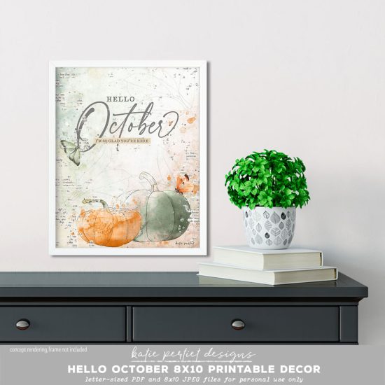 Hello October Quote Card